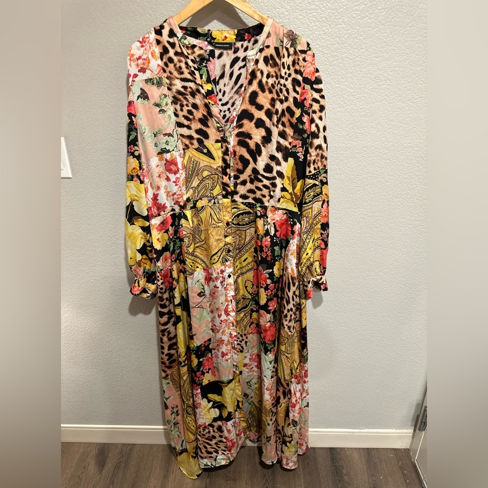 INC International Concepts Vibrant Patchwork dress - stunning print 🐆